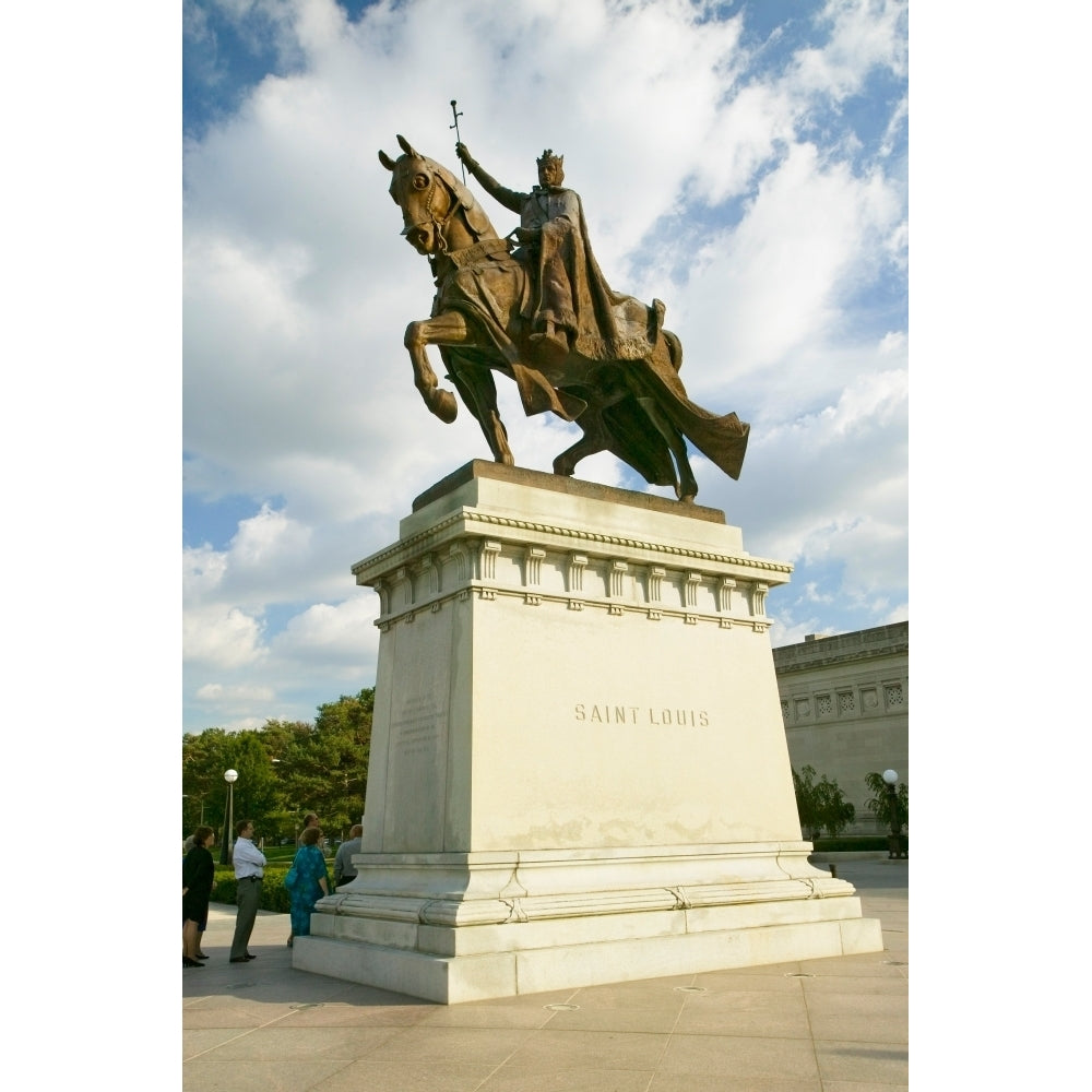 Crusader King Louis IX statue in front of the Saint Louis Art Museum in Forest Park St. Louis Missouri Print by Image 2