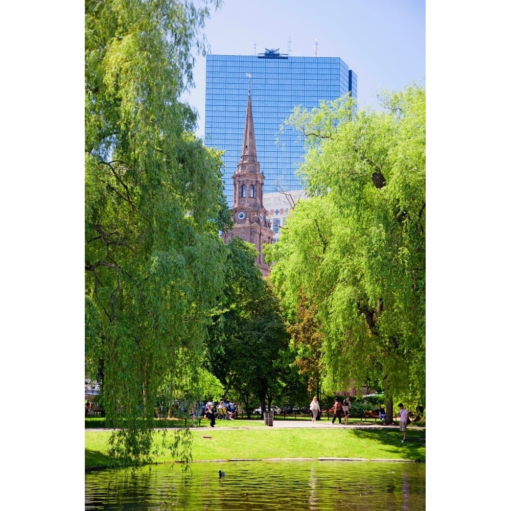 Public Garden founded 1837 and Boston Common in Summer Boston Ma. England USA Print by Panoramic Images Image 1