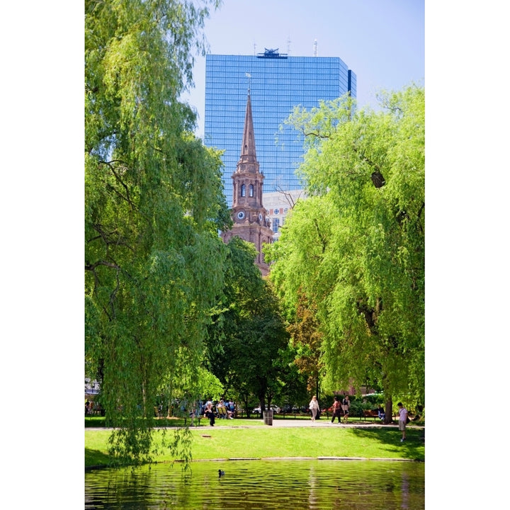 Public Garden founded 1837 and Boston Common in Summer Boston Ma. England USA Print by Panoramic Images Image 1