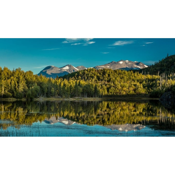 Scenic View Of The Kenai Mountains Reflected In Tern Lake During Fall On The Kenai Peninsula In Southcentral Alaska Image 1