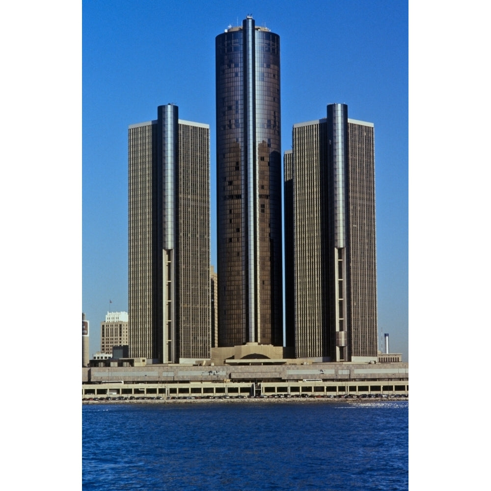 The Renaissance Center a skyscraper office complex in downtown Detroit Michigan Print by Panoramic Images Image 1