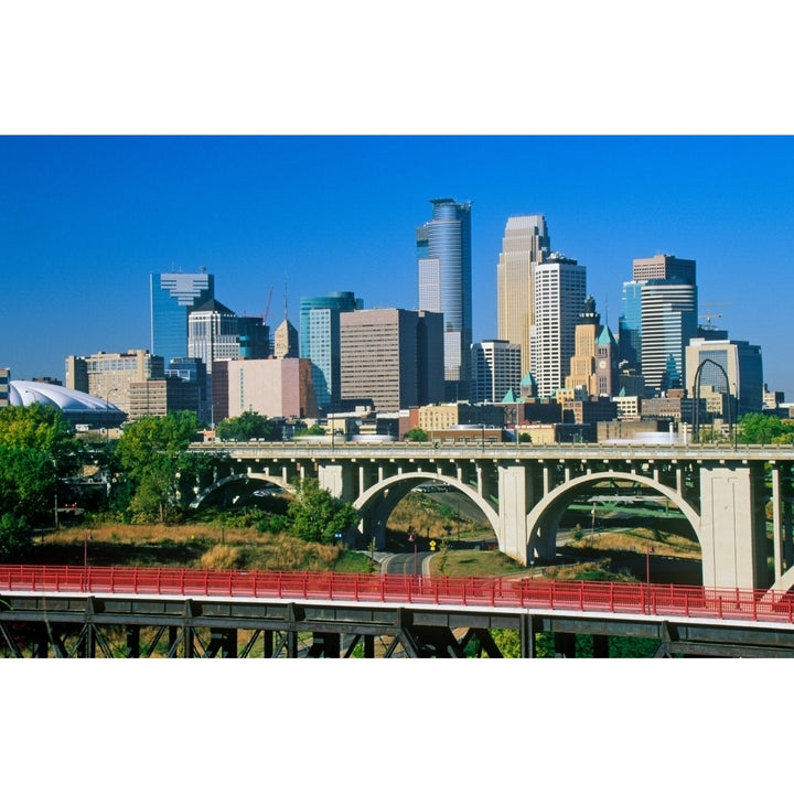 Morning view of Minneapolis MN skyline Poster Print by Panoramic Images Image 2