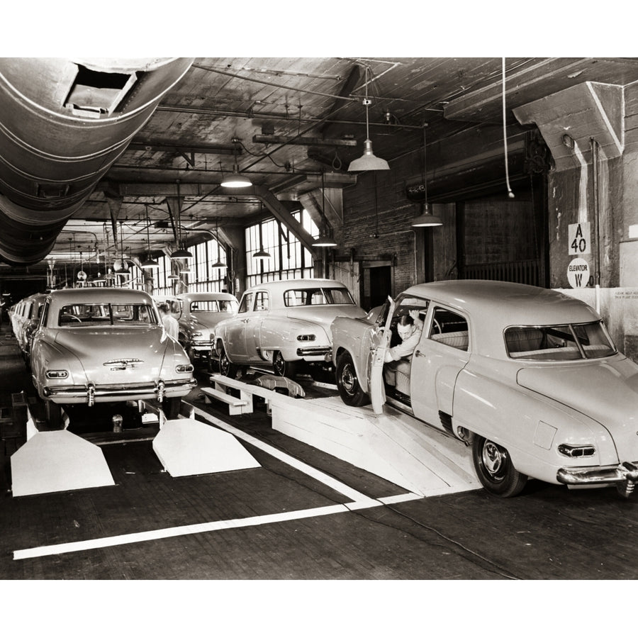 1950s Studebaker Automobile Production Assembly Line Poster Print By Vintage Collection Image 1