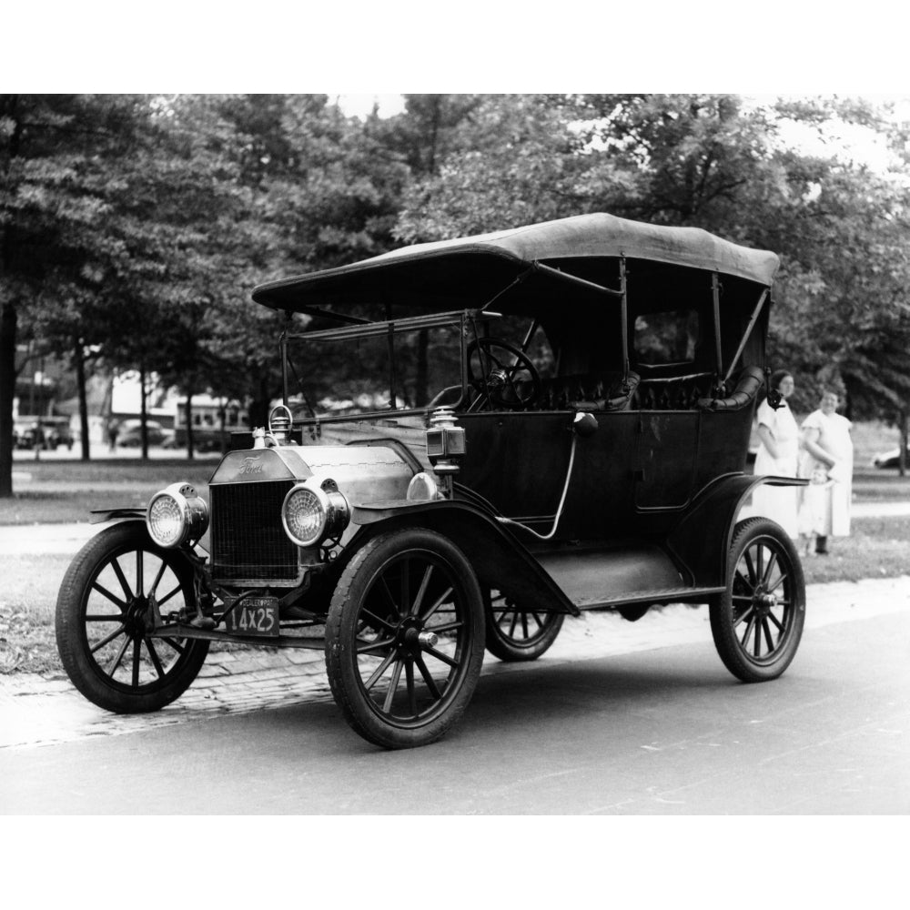 1920s Model T Ford Touring Car Automobile On Display During Parade Poster Print By Vintage Collection Image 1