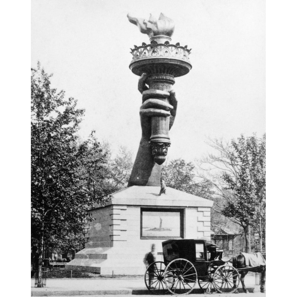 1880s Statue Of Liberty Torch On Display As A Fundraiser Madison Square York City Usa Print By Vintage Collection Image 1