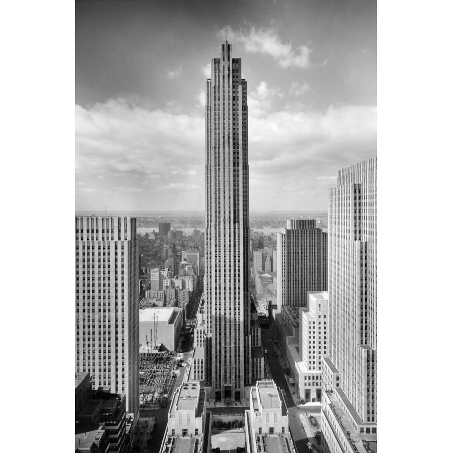 1940s Rockefeller Center Rca Building With Associated Press Building In Foreground York City Usa Print By Vintage Image 1