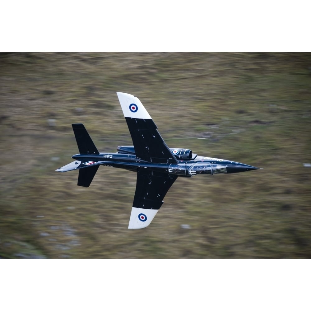 Alpha Jet of the Royal Air Force low level flying over North Wales Poster Print Image 1