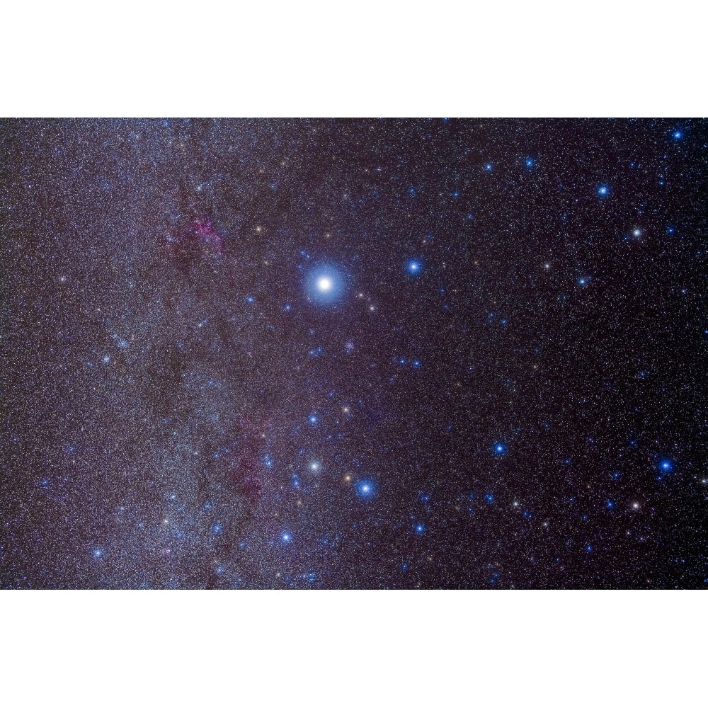 The constellation of Canis Major and nearby open clusters and nebulae Poster Print Image 1