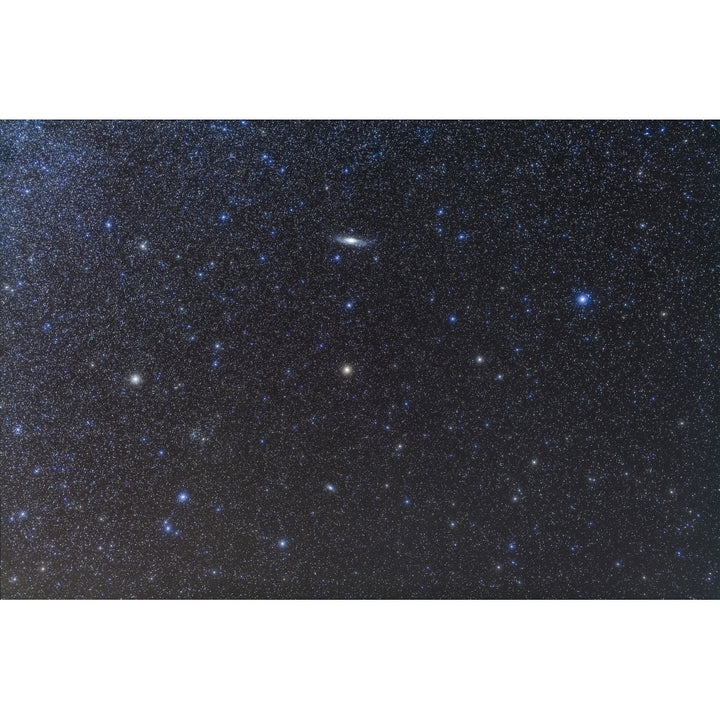 The Andromeda Galaxy and Triangulum Galaxy with star clusters Poster Print Image 2