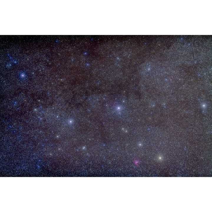 Widefield view of the constellation Cassiopeia with nearby deep sky objects Poster Print Image 2