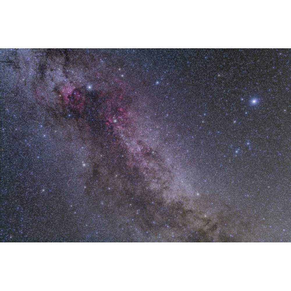 Constellations Cygnus and Lyra with nearby deep sky objects Poster Print Image 2