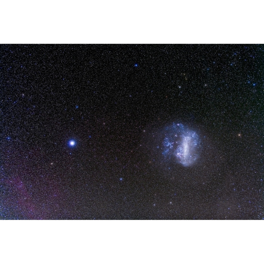 The Large Magellanic Cloud and bright star Canopus Poster Print Image 1