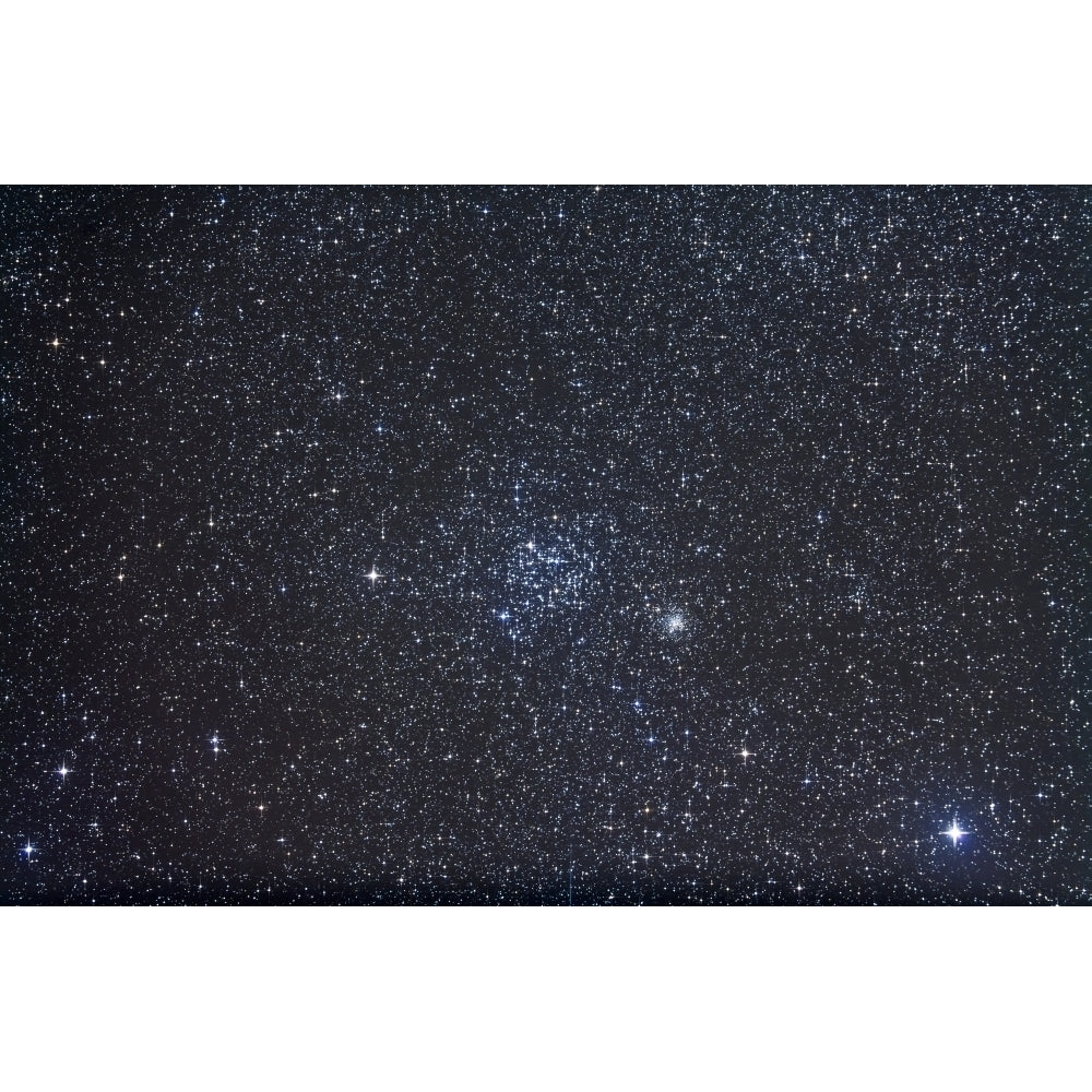 Open clusters Messier 35 and NGC 2158 in the constellation Gemini Poster Print Image 1