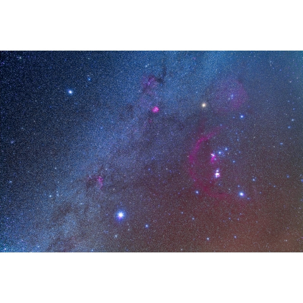 Orion and the Winter Triangle stars Poster Print Image 1