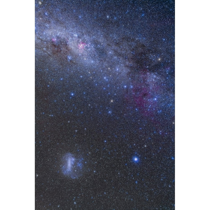 The southern sky and Milky Way from Canopus up to the Carina Nebula Poster Print Image 1