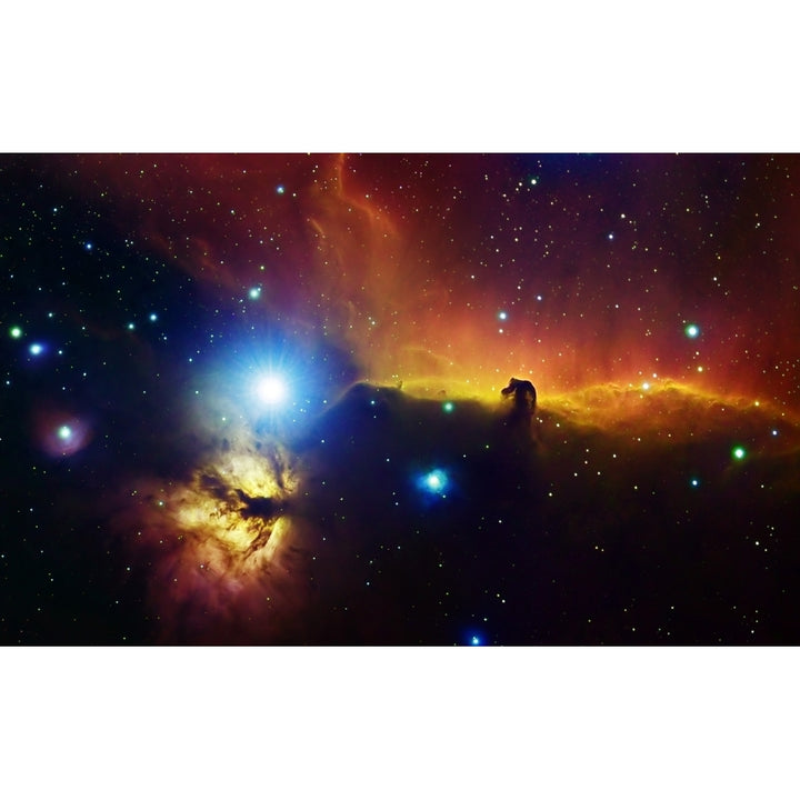 Alnitak region in Orion with Flame Nebula and Horsehead Nebula Poster Print Image 1