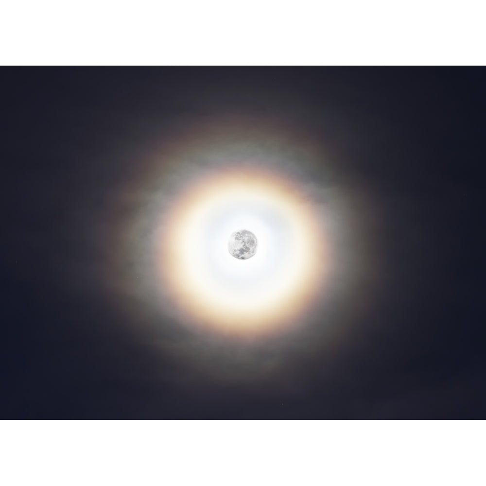 A bright halo around the full moon Poster Print Image 2