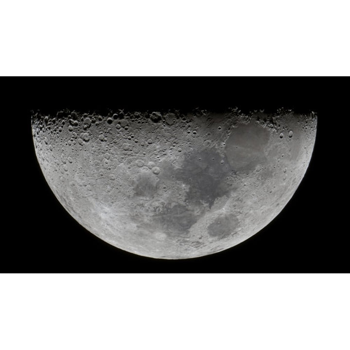 The feature known as Lunar-X visible on the moons surface Poster Print Image 1