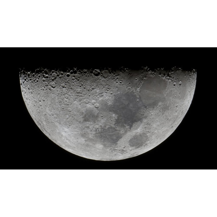 The feature known as Lunar-X visible on the moons surface Poster Print Image 1