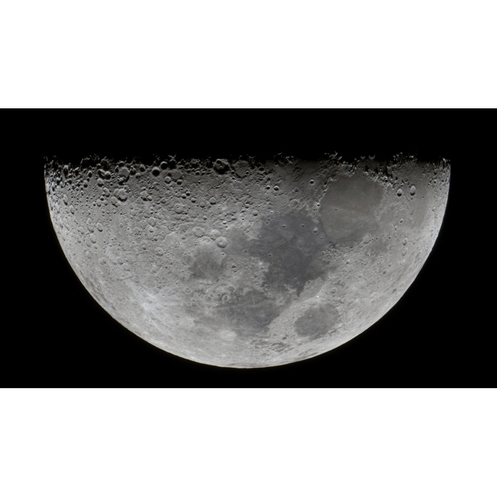 The feature known as Lunar-X visible on the moons surface Poster Print Image 2