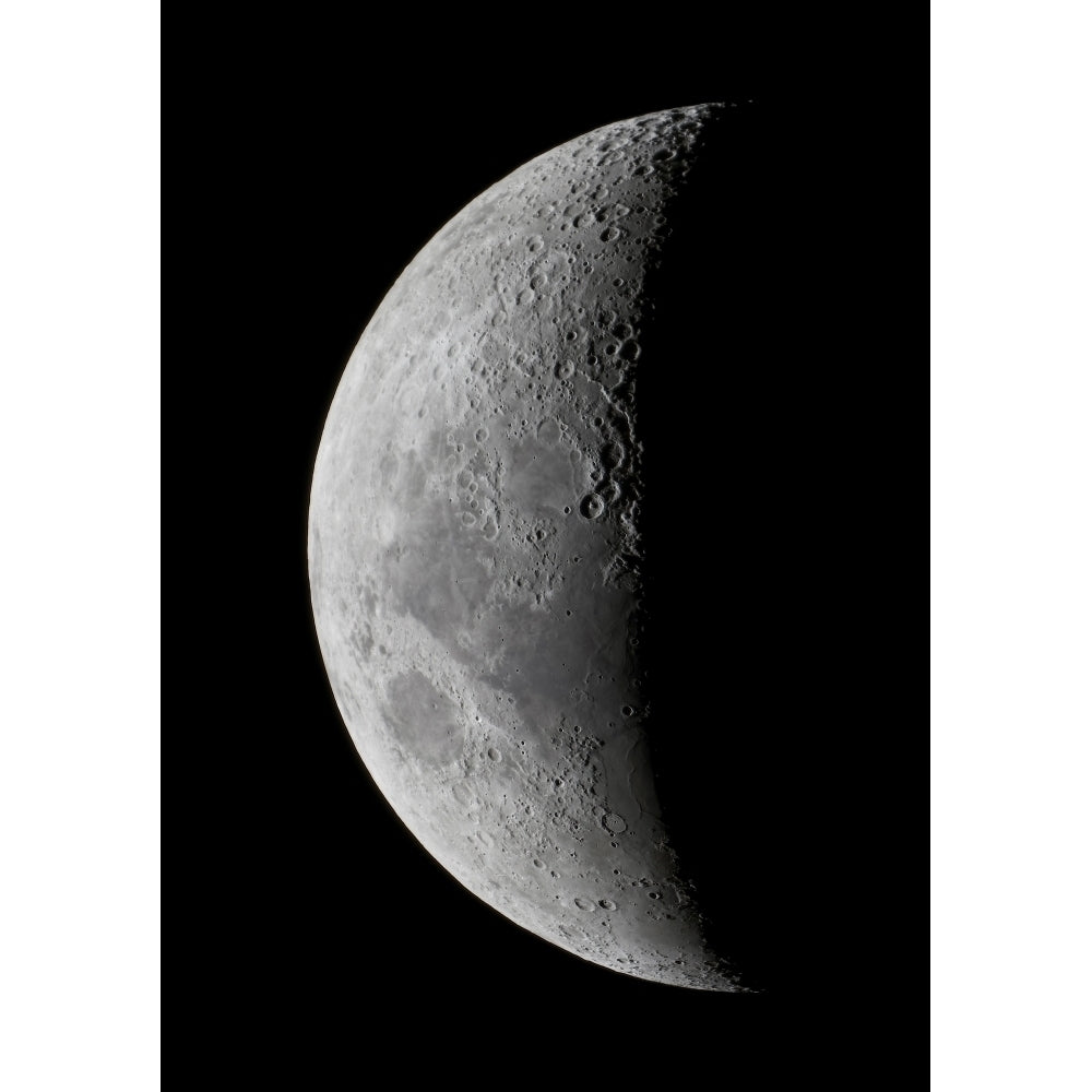 A waxing crescent moon in high resolution Poster Print Image 2