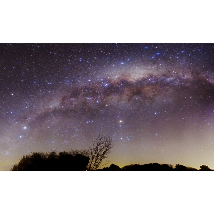 The Milky Way above a rural landscape in San Pedro Argentina Poster Print Image 1