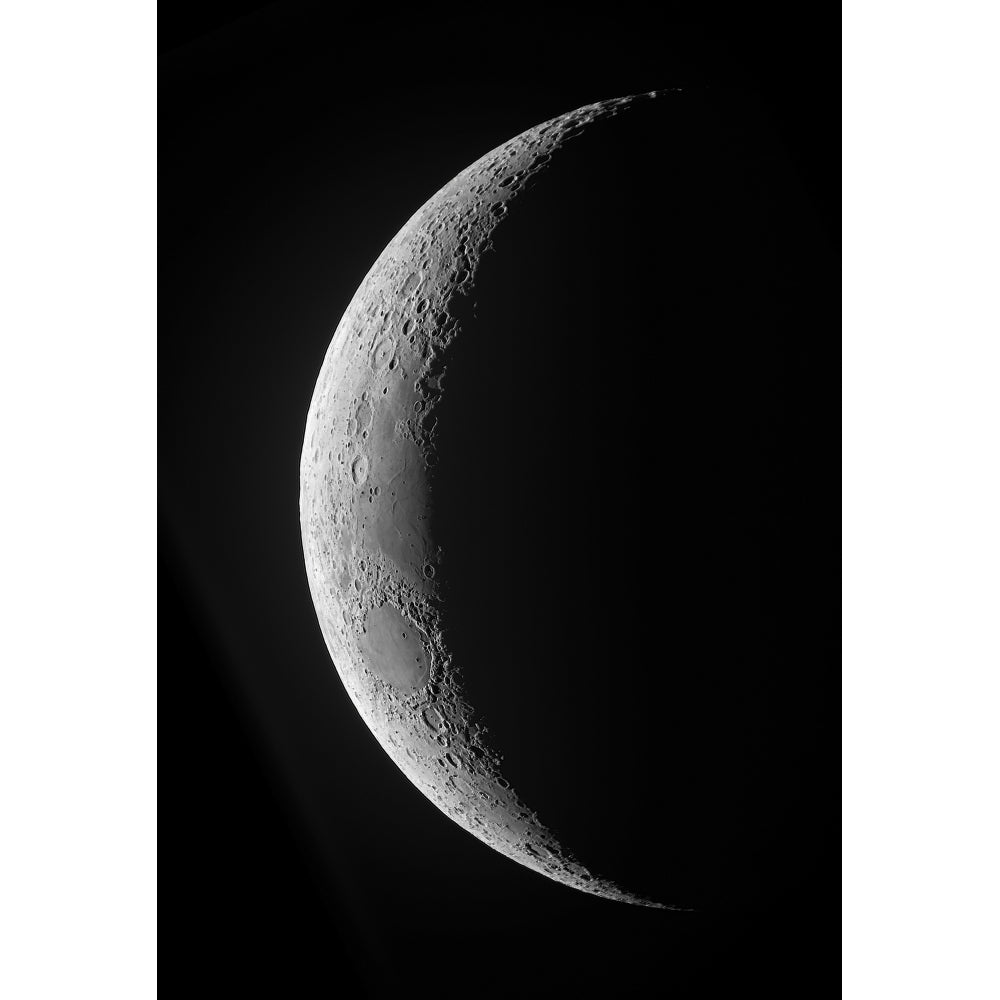 A waxing crescent moon in high resolution Poster Print Image 2