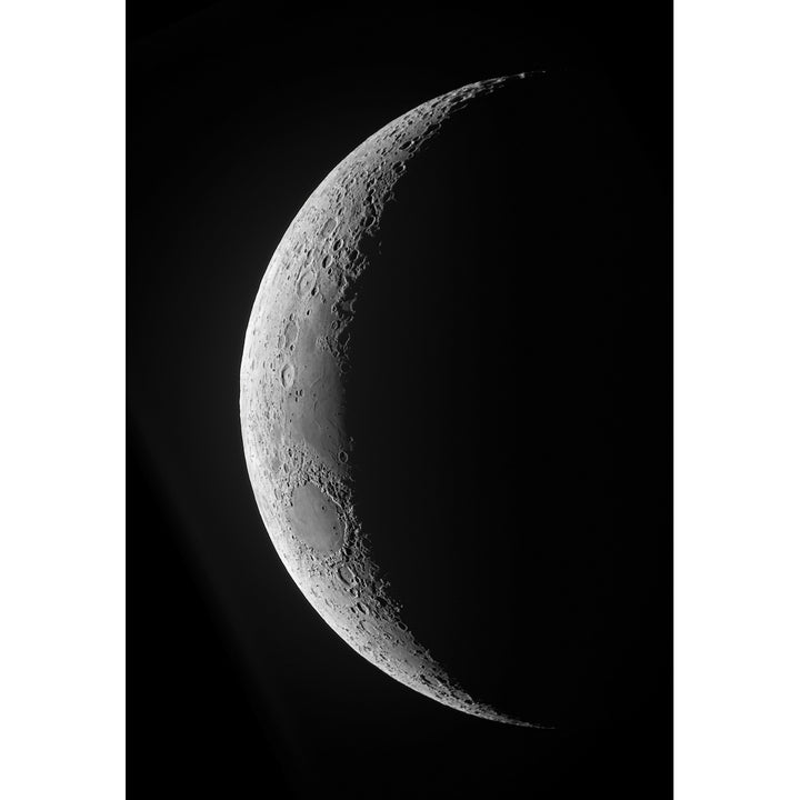 A waxing crescent moon in high resolution Poster Print Image 2