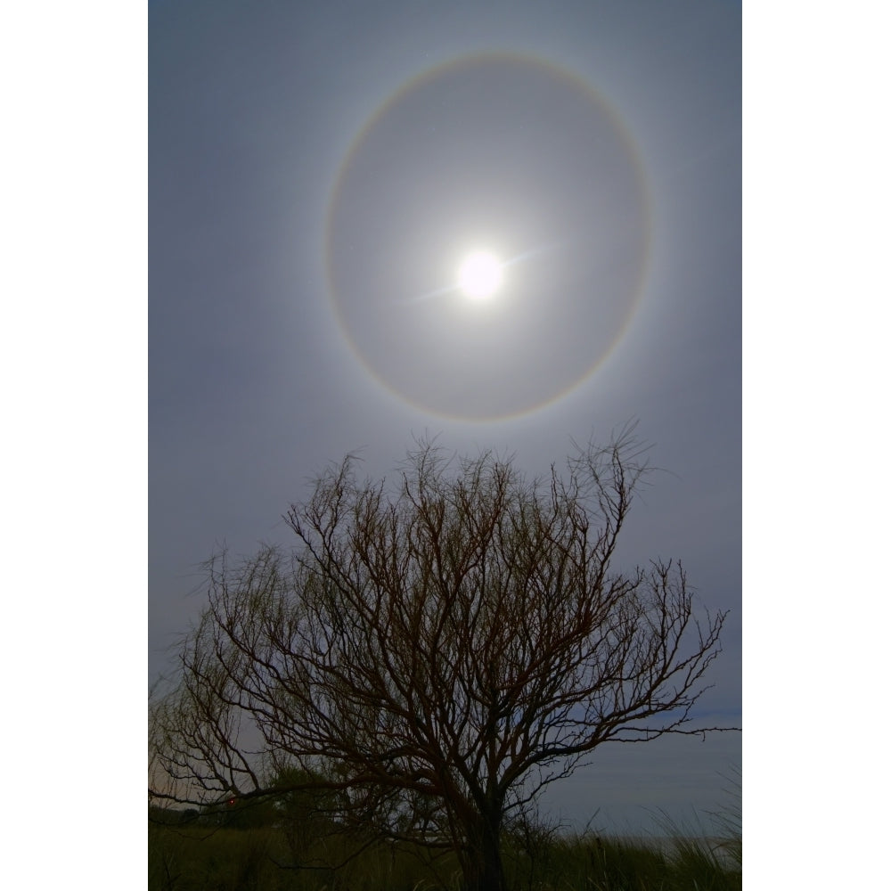 A 22 degrees halo around the 2013 supermoon Poster Print Image 2