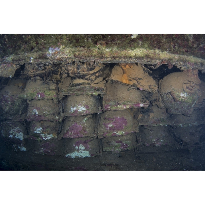 Land mines on the San Francisco Maru shipwreck Truk Lagoon Micronesia Poster Print by Brandi Mueller/Stocktrek Images Image 1