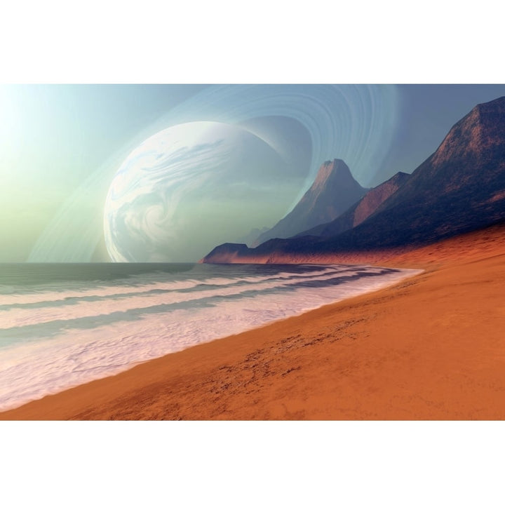 Cosmic seascape on an alien planet Poster Print Image 2