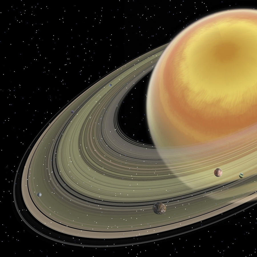 Artists concept of planet Saturn Poster Print Image 1