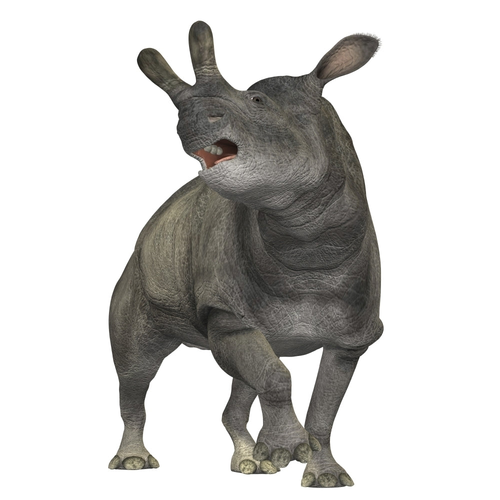 Brontotherium is a rhinocerous-like mammal Poster Print Image 1