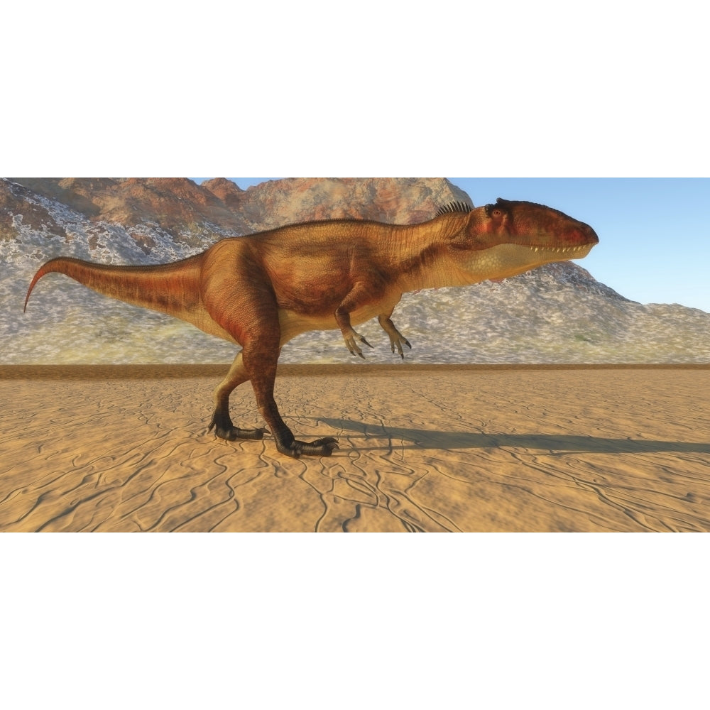 Carcharodontosaurus dinosaur in the Sahara region of Africa. Poster Print by Corey Ford/Stocktrek Images Image 1