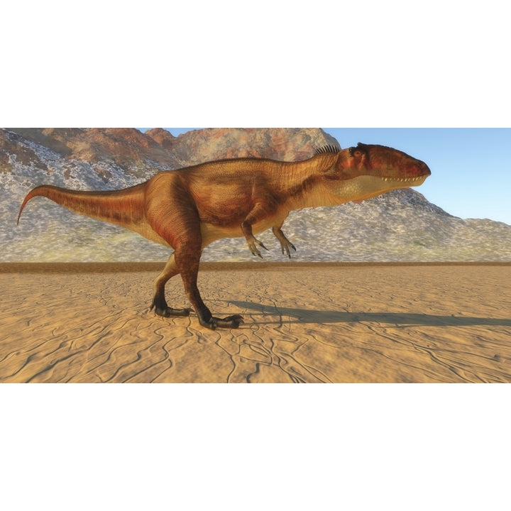 Carcharodontosaurus dinosaur in the Sahara region of Africa. Poster Print by Corey Ford/Stocktrek Images Image 1