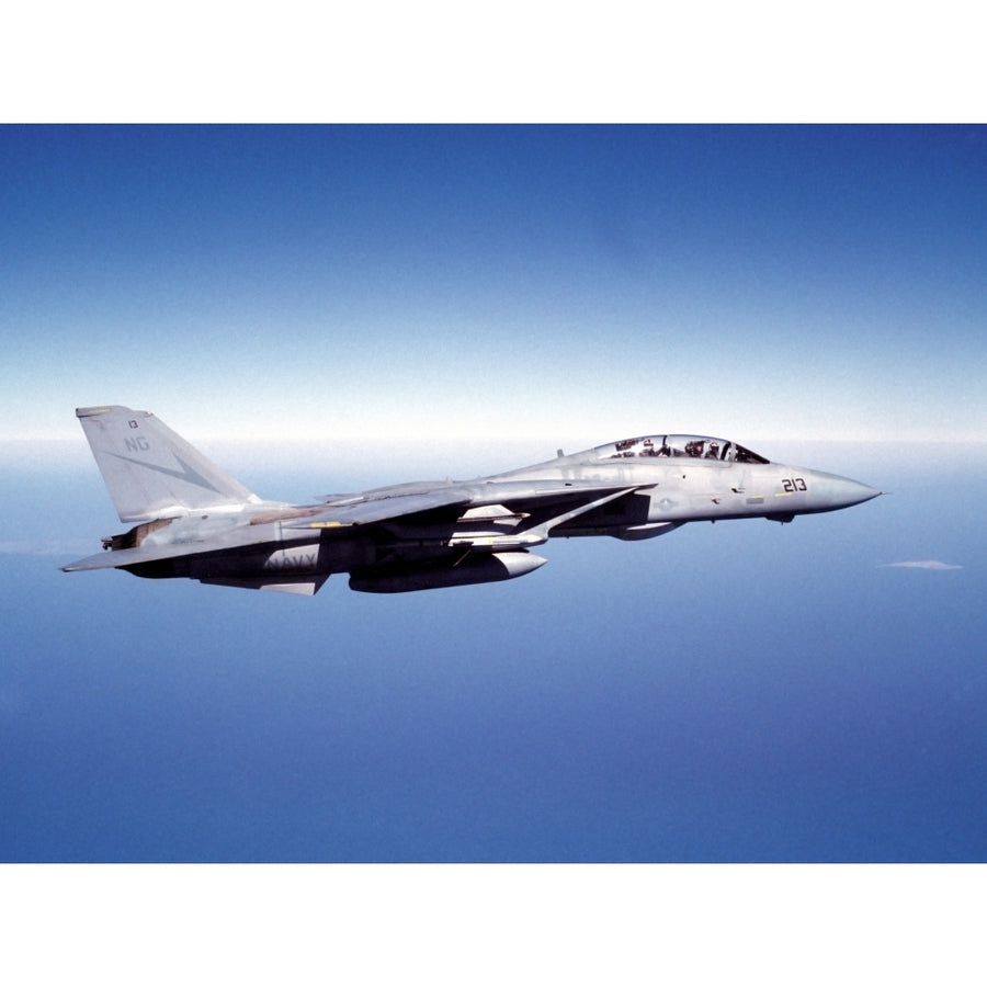 F-14A Tomcat in flight above the Pacific Ocean Poster Print Image 1