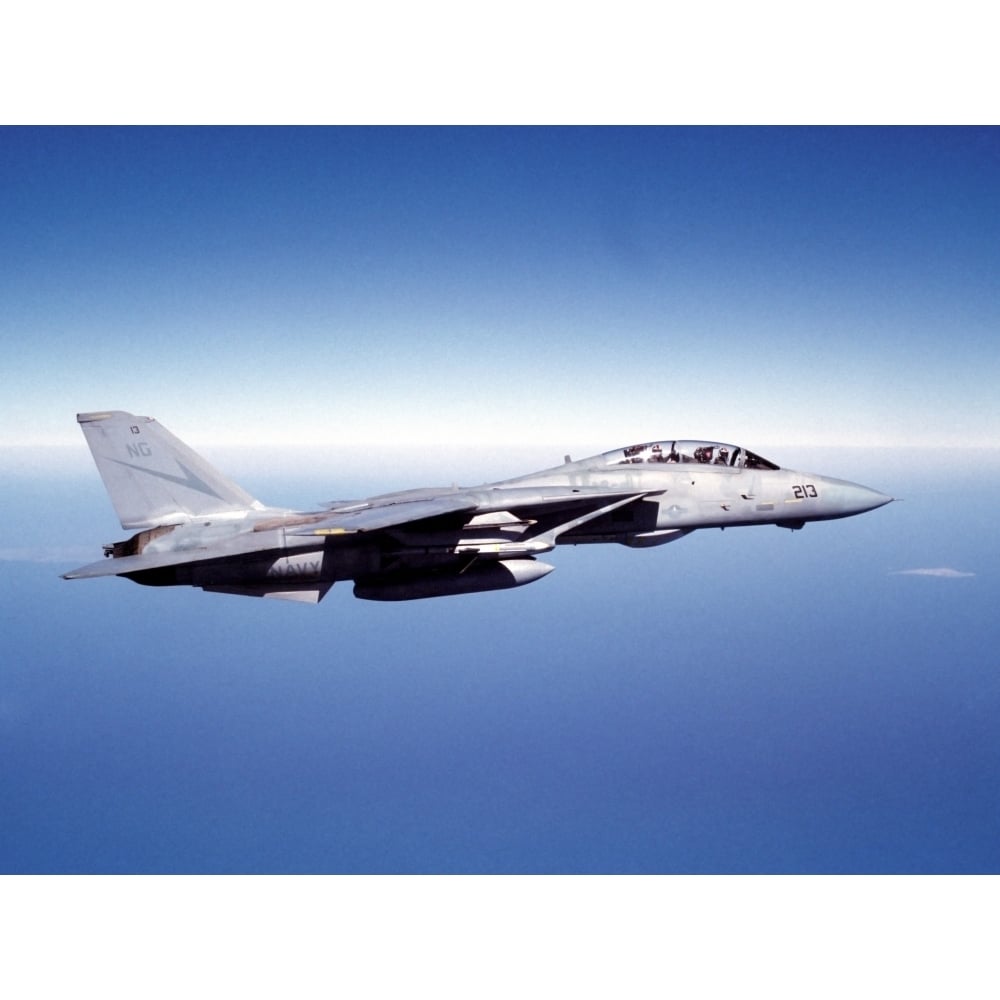 F-14A Tomcat in flight above the Pacific Ocean Poster Print Image 1