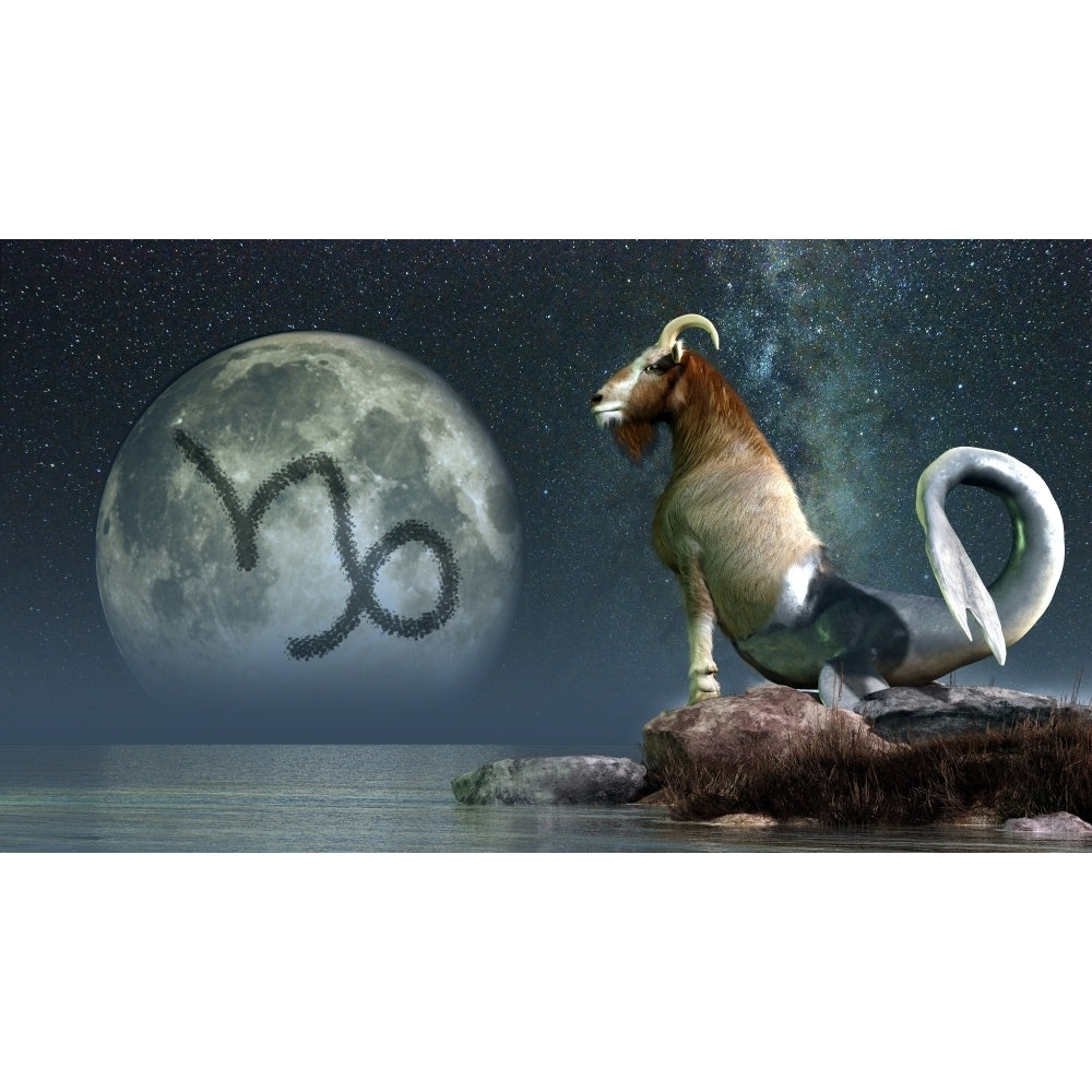 Capricorn is the tenth astrological sign of the Zodiac Poster Print Image 2