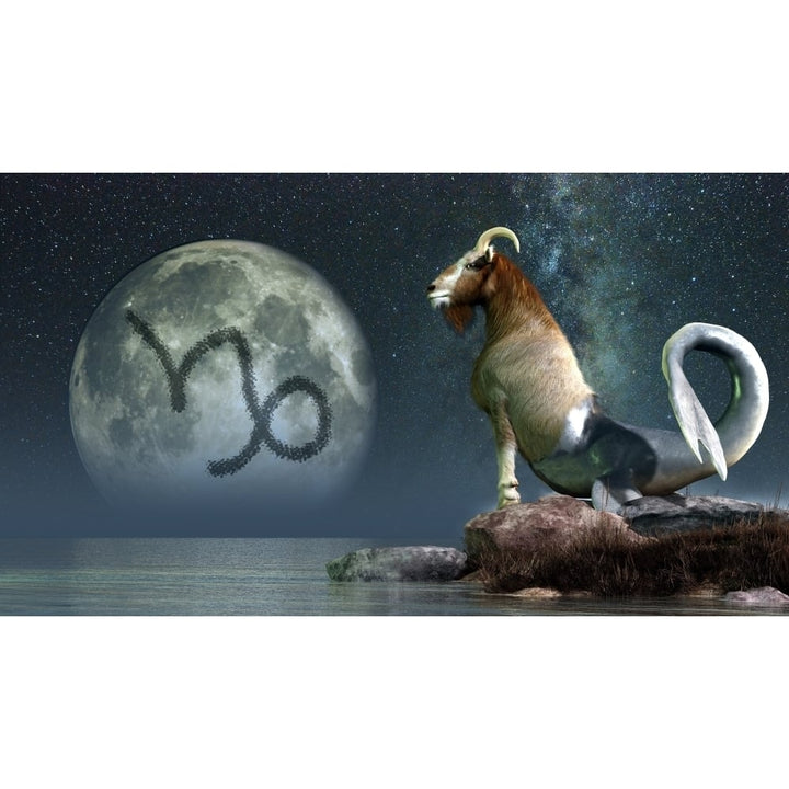 Capricorn is the tenth astrological sign of the Zodiac Poster Print Image 1