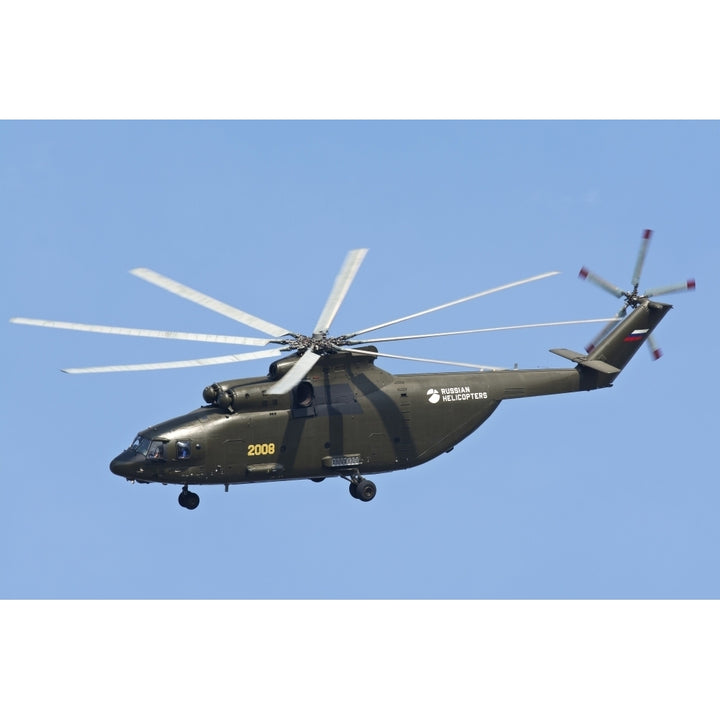 The Mil Mi-26 cargo helicopter in flight over Russia Poster Print Image 2