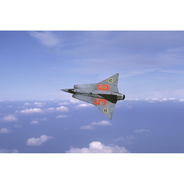 Saab 35 Draken fighter of the Swedish Air Force Historic Flight Poster Print Image 1