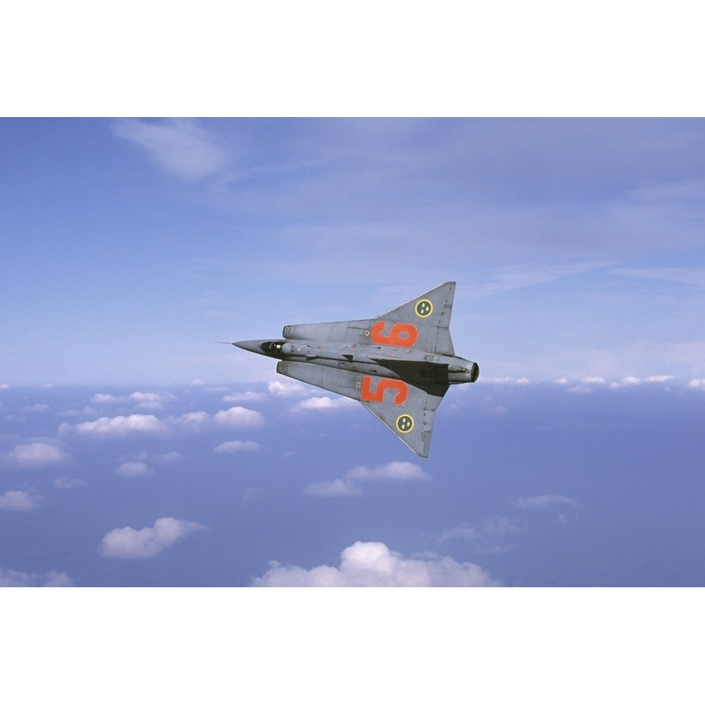 Saab 35 Draken fighter of the Swedish Air Force Historic Flight Poster Print Image 2