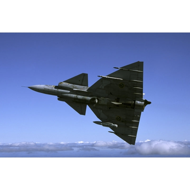 Saab JA 37 Viggen fighter of the Swedish Air Force Poster Print Image 2