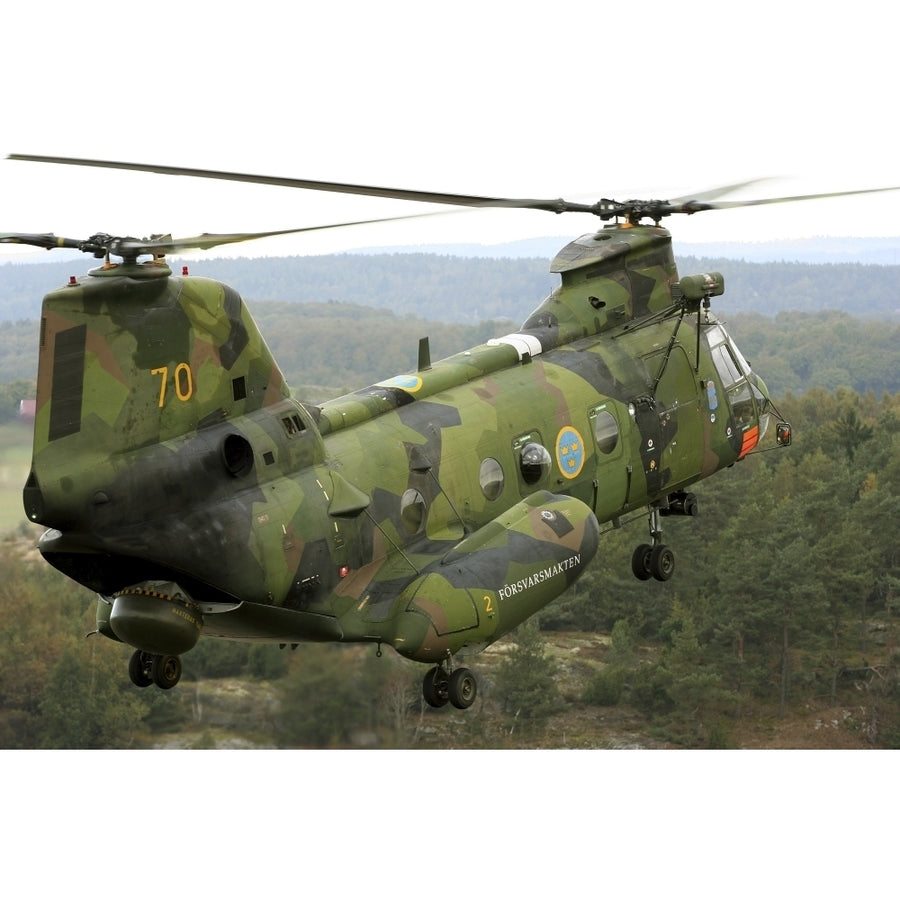 A CH-46 Sea Knight helicopter of the Swedish Air Force Poster Print Image 1