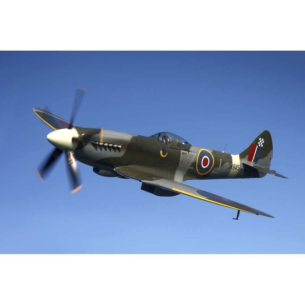 Supermarine Spitfire Mk. XVIII fighter warbird Poster Print Image 1