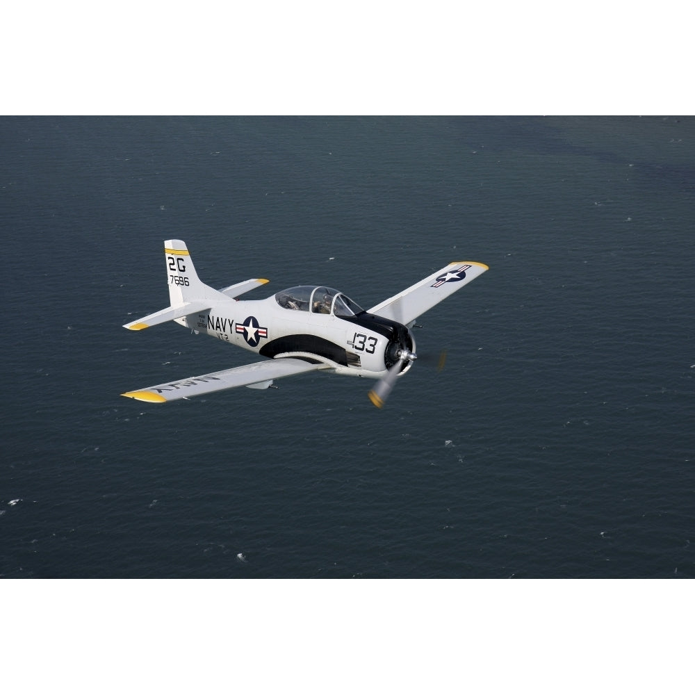 T-28 Trojan trainer warbird in U.S. Navy colors Poster Print Image 2