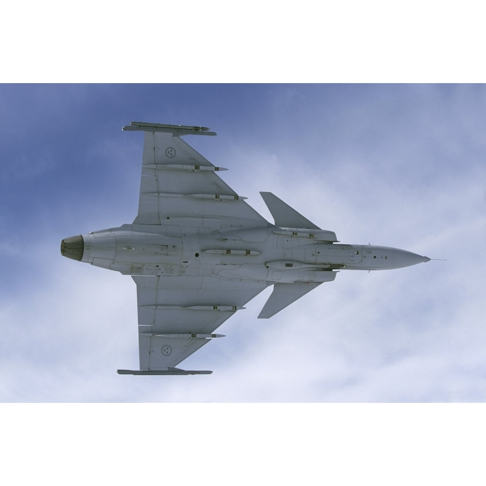 Saab JAS 39 Gripen fighter of the Swedish Air Force Poster Print Image 2