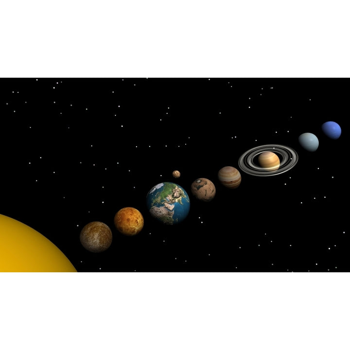 Planets of the solar system Poster Print Image 1