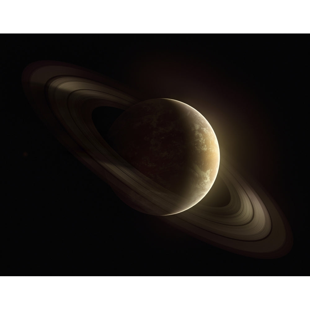 Planet Saturn in outer space Poster Print Image 1