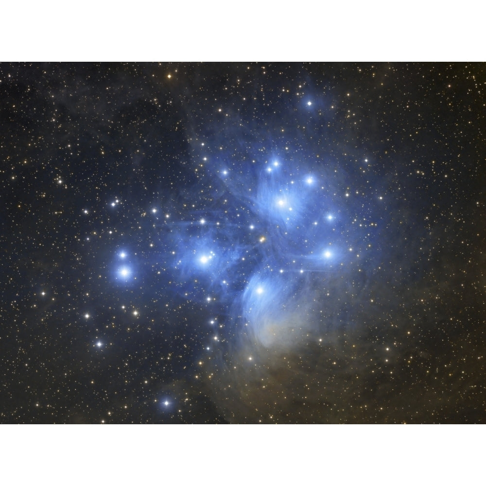 The Pleiades open star cluster in the constellation Taurus Poster Print Image 2